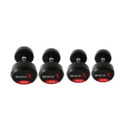 MUSCLE X รุ่น Black Rubber Dumbbell