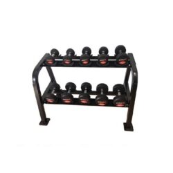 MUSCLE X รุ่น Black Rubber Dumbbell Rack 4 Legs