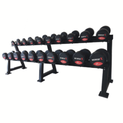 Muscle'X รุ่น Black Rubber Dumbbell  Dumbbell Rack